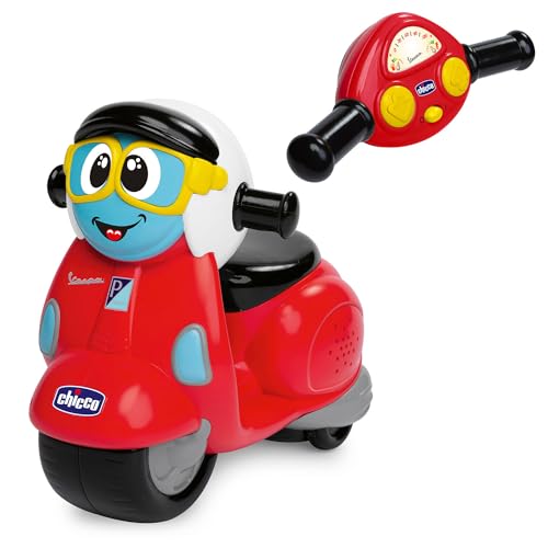 Chicco Vespa Primavera Funkgesteuertes Motorrad mit intuitivem Funklenker, Hupe und Motorsound - Geschenk für Kinder ab 2 Jahren, Spielzeug für Kinder von Chicco
