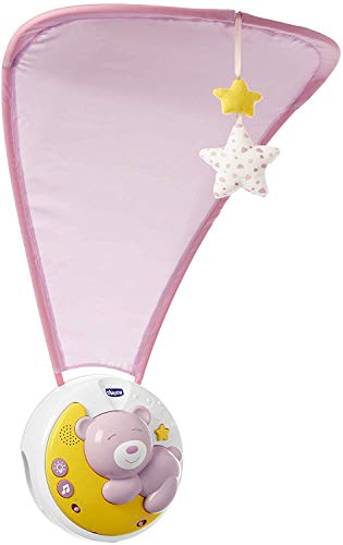 Chicco 00009828100000 Next2moon Rosa Natur Kinderbett-Projektor mit Lichtern und Geräuschen, Pink, 1.58 Kg von Chicco