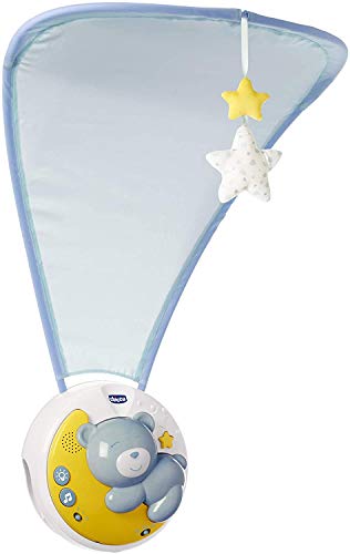 Chicco 00009828200000 Next2moon Azul Kinderbett-Projektor mit Lichtern und Geräuschen, Einfarbig, Blau, mediano von Chicco