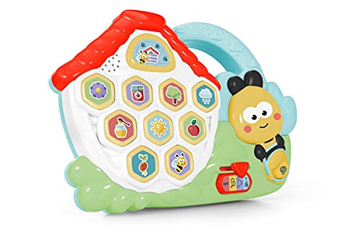 chicco 00010684000000 Baby Bee Entdeckung des Bienenstocks, Aktivitätszentrum, Elektronisch, 3 Modi, Korrektur-Autospiel, Mehrfarbig von chicco