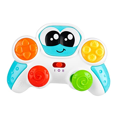 Chicco Baby Gamer Controller, Interaktives Spielzeug, Spanisch/Englisch, Videospiele, Didakty, 2 Tasten zur Aktivierung von Lichteffekten, mehr als 20 Geräusche, Lichter und Sounds, 6 Monate-3 Jahre Chicco Baby Gamer Controller, Interaktives Spielzeug, Spanisch/Englisch, Videospiele, Didakty, 2 Tasten zur Aktivierung von Lichteffekten, mehr als 20 Geräusche, Lichter und Sounds, 6 Monate-3 Jahre von Chicco