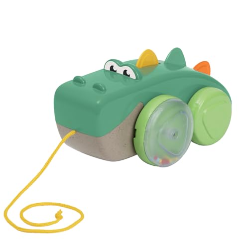 Chicco Krokodil Pull Along Eco+, Erstes Spielzeug aus recyceltem Kunststoff, leicht und einfach zu greifen, entwickelt psychomotorische Fähigkeiten, 12-36 Monate von Chicco