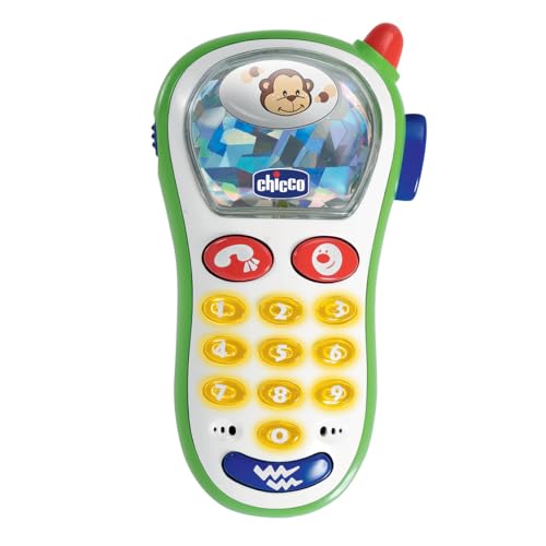 Chicco Baby Foto Handy, Spielzeughandy mit Lichtern und Geräuschen, Kinder-Spielzeugtelefon mit Vibration und 10 Klingeltönen, Spielhandy, Baby-Geschenk, Kinderspielzeug von 6 Monaten bis 3 Jahren von Chicco