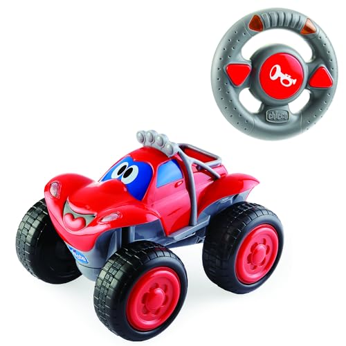 Chicco Billy Bigwheels Ferngesteuertes Auto für Kinder, RC Auto mit Intuitiver Funkfernsteuerung Lenkrad, Lichter und Geräusche, Rot, Geschenk für Kinder ab 2 Jahren, Kinderspielzeug 2 - 6 Jahre von Chicco