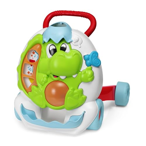 Chicco Dino First Steps, Dinosaurier First Steps mit elektronischem Activity Center, mit Lichtern und Geräuschen, große Räder für mehr Stabilität, ergonomischer Lenker, 9-24 Monate von Chicco