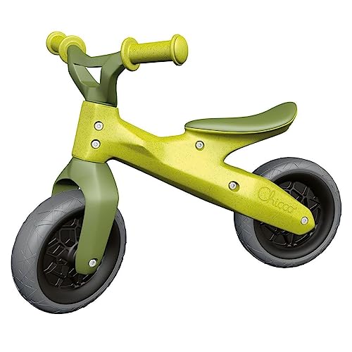 Chicco Eco+ Laufrad - Green Hopper, Fahrrad für Kinder von 18 Monaten bis 3 Jahren (bis zu 25 kg), Laufrad ohne Pedale, Ergonomischer Lenker und Sattel, Anti-Pannen-Räder, 80% Recycelter Kunststoff von Chicco
