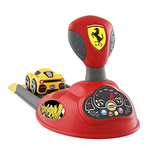 Chicco Ferrari Beschleunigungsrampe für Spielzeugautos für Kinder ab 2 Jahren, inkl. Spielzeugauto Chicco Mini Ferrari F12 von Chicco