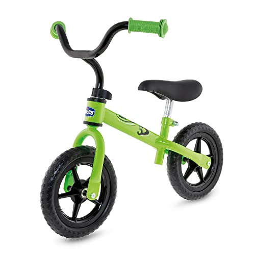 Chicco Green Rocket Laufrad für Kinder 2-5 Jahre, Kinder Laufrad fürs Gleichgewicht, mit höhenverstellbarem Sattel und Lenker, max. 25 kg, Grün - Spielzeug für Kinder 2-5 Jahre von Chicco