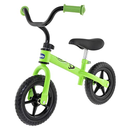 Chicco Green Rocket Laufrad für Kinder 2-5 Jahre, Kinder Laufrad fürs Gleichgewicht, mit höhenverstellbarem Sattel und Lenker, max. 25 kg, Grün - Spielzeug für Kinder 2-5 Jahre von Chicco