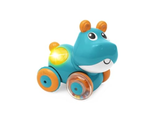 Chicco Hippo Sprint&Go Game, Elektronisches Rückwärtsgang-Tier, Mit Melodien, Geräuschen und Lichtern, Krabbelanregung, Gummiräder, 6-36 m von Chicco