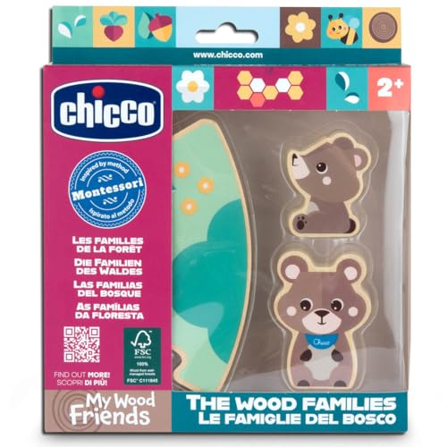 Chicco, Sammelfiguren aus Holz, Montessori-Spiel, 2 Bären, 1 Puzzleteil, Entdecke das Universum My Wood Friends, Geschichten erfinden, Mädchenspiel, Kinderspiel ab 2 Jahren, Geschenkidee Chicco, Sammelfiguren aus Holz, Montessori-Spiel, 2 Bären, 1 Puzzleteil, Entdecke das Universum My Wood Friends, Geschichten erfinden, Mädchenspiel, Kinderspiel ab 2 Jahren, Geschenkidee von Chicco