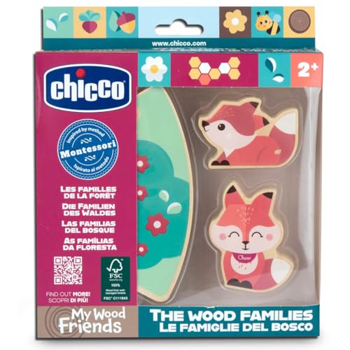 Chicco, Sammelfiguren aus Holz, Montessori-Spiel, 2 Füchse, 1 Puzzleteil, Entdecke das Universum My Wood Friends, Geschichten erfinden, Mädchenspiel, Kinderspiel ab 2 Jahren, Geschenkidee Chicco, Sammelfiguren aus Holz, Montessori-Spiel, 2 Füchse, 1 Puzzleteil, Entdecke das Universum My Wood Friends, Geschichten erfinden, Mädchenspiel, Kinderspiel ab 2 Jahren, Geschenkidee von Chicco