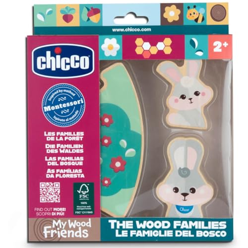 Chicco, Sammelfiguren aus Holz, Montessori-Spiel, 2 Hasen, 1 Puzzleteil, Entdecke das Universum My Wood Friends, Geschichten erfinden, Mädchenspiel, Kinderspiel ab 2 Jahren, Geschenkidee Chicco, Sammelfiguren aus Holz, Montessori-Spiel, 2 Hasen, 1 Puzzleteil, Entdecke das Universum My Wood Friends, Geschichten erfinden, Mädchenspiel, Kinderspiel ab 2 Jahren, Geschenkidee von Chicco