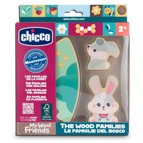 Chicco, Sammelfiguren aus Holz, Montessori-Spiel, 2 Hasen, 1 Puzzleteil, Entdecke das Universum My Wood Friends, Geschichten erfinden, Mädchenspiel, Kinderspiel ab 2 Jahren, Geschenkidee Chicco, Sammelfiguren aus Holz, Montessori-Spiel, 2 Hasen, 1 Puzzleteil, Entdecke das Universum My Wood Friends, Geschichten erfinden, Mädchenspiel, Kinderspiel ab 2 Jahren, Geschenkidee von Chicco