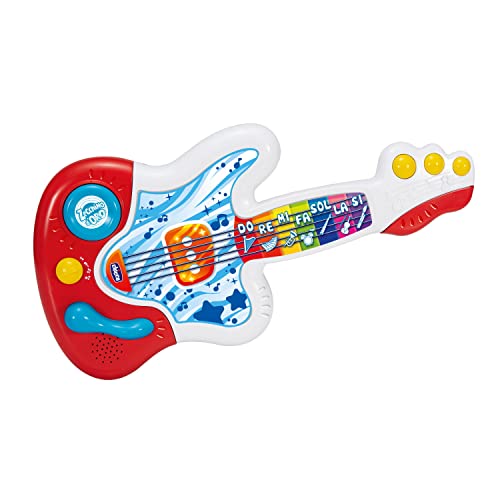 Chicco Kindergitarre für Goldzahnkessel, interaktives und sprechendes elektronisches Musikspiel mit Goldkesseln, Lichteffekten, für Kinder 9 Monate - 4 Jahre von Chicco