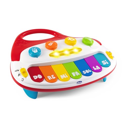 Spiel Mein erstes Klavier, Musikalisches Spiel für Kinder, Leicht zu greifen, 7 Tasten, Lichter, 2 Spielmodi, Elektronisch, 1-4 Jahre von Chicco