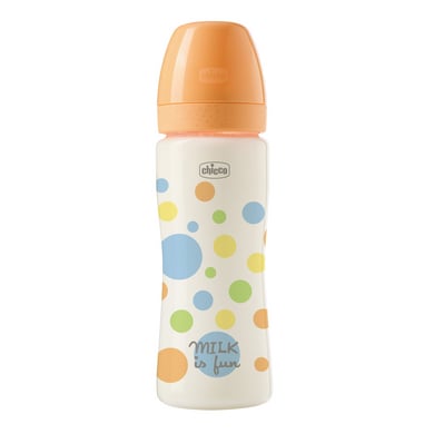 chicco Babyfläschchen Perfect Easy 330 ml in orange von Chicco