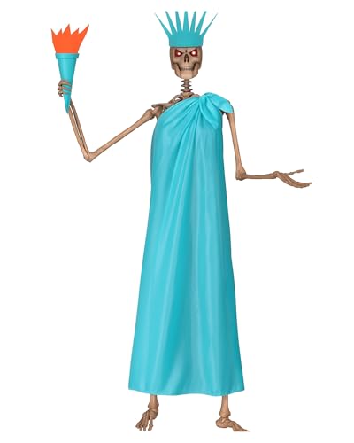 Chicingyou Skelett-Zubehör, 3,6 m, Freiheitsstatue, Kostüm-Set mit Krone und Taschenlampe, riesige Kleidung für den Außenbereich, Garten, 3 Stück von Chicingyou