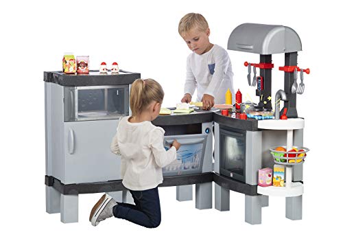 Chicos - Real Cooking XL Große modulare Kinderküche mit echtem Kücheneffekt: Die Lebensmittel ändern ihre Farbe, wenn sie auf dem LED-Kochfeld gekocht Werden. Inklusive 31 Zubehörteilen (85120) von Chicos