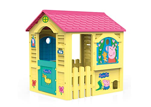 Chicos - Peppa Pig Spielhaus fur Kinder Outdoor | Robuster und langlebiger Kunststoff | Schnelle und einfache Montage | Gartenhaus für Kinder ab 2 Jahren | Peppa Wutz (89503) von Chicos