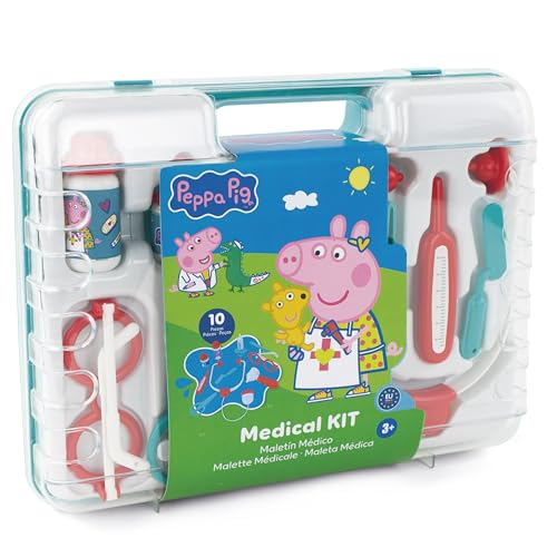 Chicos - Arztkoffer kinde Peppa Wutz | Medizinischer Spielzeugkoffer Imitation Set für Kinder Inklusive 10 Zubehörteilen +3 Jahre (87020) von Chicos