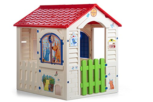 Chicos - Spielhaus fur Kinder Outdoor | Country Cottage | Robuster und langlebiger Kunststoff | Gartenhaus Kinder für Jungen und Mädchen ab 2 Jahren (89607) von Chicos