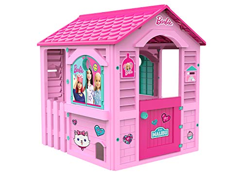 Chicos - Barbie Spielhaus Kinder Outdoor | Robuster und langlebiger | Gartenhaus für Kinder ab 2 Jahren, Rosa (89609) von Chicos