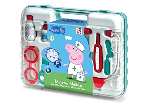 Chicos - Arztkoffer kinde Peppa Wutz | Medizinischer Spielzeugkoffer Imitation Set für Kinder Inklusive 10 Zubehörteilen +3 Jahre (87020) von Chicos