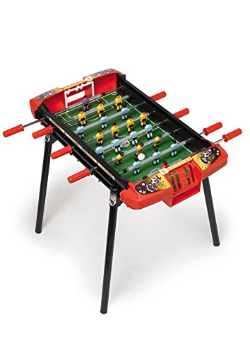 Chicos - Kinderfußballtisch Strategische Liga | Kinderfußballtisch mit Tormarkierung | Auswechselbare Spieler | mit Beinen ab 3 Jahren | Rot und schwarz | Maße 79 x 66 x 68 cm (72302) von Chicos