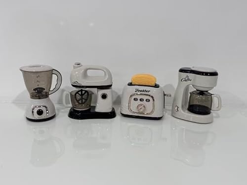 Kinder Küchengeräte Set mit Kaffeemaschine Mixer Toaster Rührgerät, Kinderküche Zubehör Spielzeug Spielküche Lebensmittel mit Licht und Sound Rollenspiele Geschenke Mädchen Junge ab 3 Jahre von Chidiam