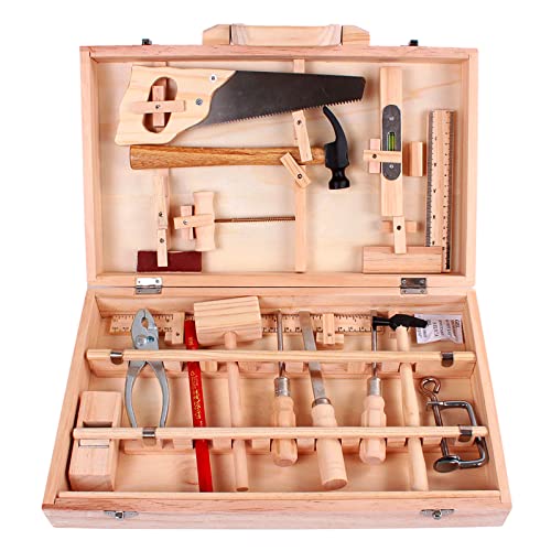 Werkzeugkoffer für Kinder ab 6 Jahren,Holzwerkzeug-Set für Jungen & Mädchen,Lernspielzeug mit Echtem Werkzeug,Pädagogisches Montessori & STEM-Spielzeug,Geburtstags Werkzeugkoffer für Kinder ab 6 Jahren,Holzwerkzeug-Set für Jungen & Mädchen,Lernspielzeug mit Echtem Werkzeug,Pädagogisches Montessori & STEM-Spielzeug,Geburtstags von Chidiam