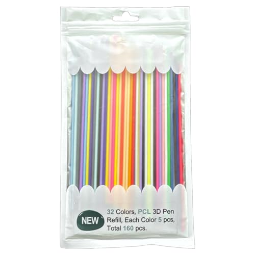 3D-Stift-Filamentfarben – 32-Schattierungs-Drucker-Filament-Bundle | 160+ lebendige Druckoptionen mit Schmelztechnologie bei niedriger Temperatur von Chienc