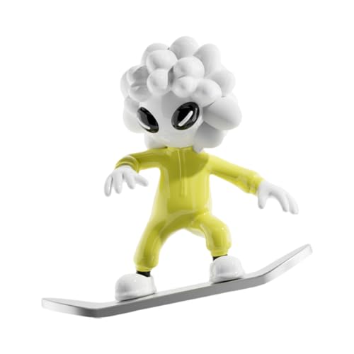 Auto-Ornament – Schiebe-Skateboard-Cartoon-Auto-Ornament | Armaturenbrett-Skateboard-Figur | Roadtrip-Zubehör | Fernseher, Schreibtisch, Monitor-Dekoration von Chienc