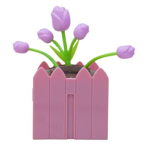Auto-Ornament – Solar-Blumen-Wackelkopf-Armaturenbrett-Dekoration, schüttelnder Blumentopf-Ornament, Auto-Innendekoration, SUV, LKW, Heimdekoration von Chienc