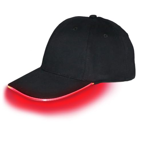 LED-Baseballkappe, Weihnachts- und Event-Kostüm-Zubehör, verstellbarer Hut mit 4 Leuchtmodi, ideal für nächtliche Ausflüge von Chienc