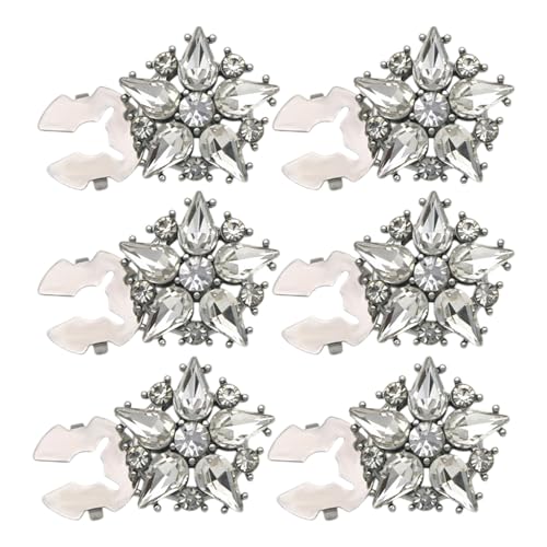 Manschettenknöpfe für Damen, 6-teilig, sternförmige, abnehmbare Knopfabdeckungen, elegantes Ärmelzubehör für Hochzeitskleidung und Party-Outfits von Chienc