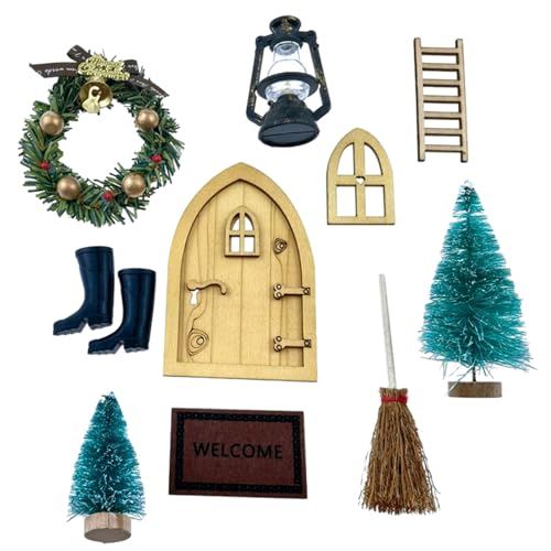 【Miniatur-Kit, Feentürdekorationen】10pcs Miniatur Holz Wichtel Tür Set für Puppenhäuser Weihnachten Märchen Thema 【Miniatur-Kit, Feentürdekorationen】10pcs Miniatur Holz Wichtel Tür Set für Puppenhäuser Weihnachten Märchen Thema von Chienc