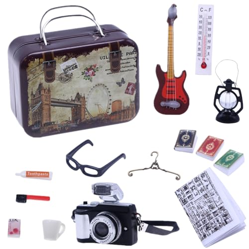 Miniatur Kit, Reisegepäck Mini Puppenhaus Zubehör Set - Perfekt für Gartendekoration, Geschenkidee für Weihnachten, Hochzeiten & mehr Miniatur Kit, Reisegepäck Mini Puppenhaus Zubehör Set - Perfekt für Gartendekoration, Geschenkidee für Weihnachten, Hochzeiten & mehr von Chienc