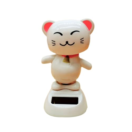 Solar-Dekoration für Katzen – Spielfigur mit Spulenkopf | Interaktives Ornament für Katzen mit Tanzbewegung (Solarenergie) von Chienc