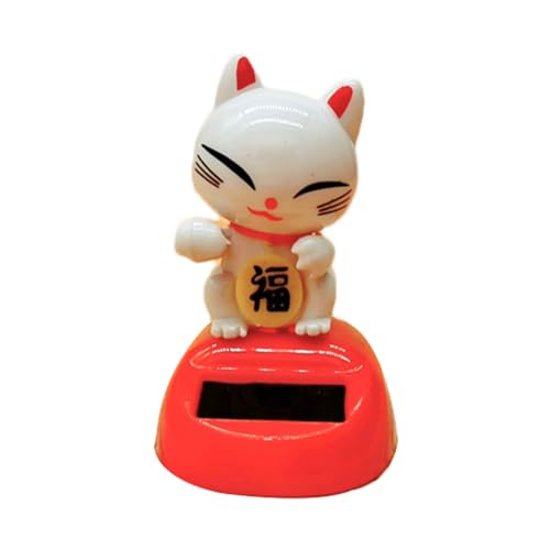 Solardekoration für Katzen – Spielfigur mit Spulenkopf | Interaktives Katzenornament mit Tanzbewegung (Solarenergie) von Chienc