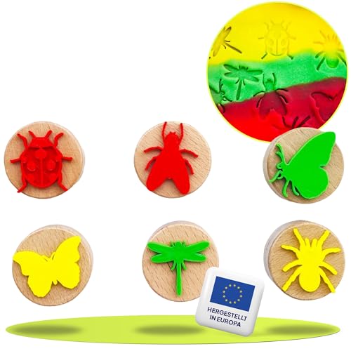 ChildGen Holzstempel, Käfer- Set, 6X Stempel, 100% natürlichem Holzmaterial, Geschenkidee für Kinder, Knetwerkzeug, Knete Zubehör, Knetzubehör, Kinderspielzeug, Spielzeug ChildGen Holzstempel, Käfer- Set, 6X Stempel, 100% natürlichem Holzmaterial, Geschenkidee für Kinder, Knetwerkzeug, Knete Zubehör, Knetzubehör, Kinderspielzeug, Spielzeug von ChildGen