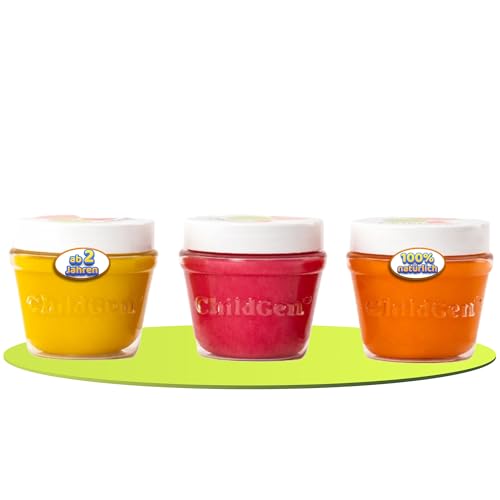 ChildGen Knete Play Dough, ungiftig, 100% natürliche Inhaltsstoffe, vegan Knete, Lebensmittelqualität, Kinderknete, Knete ab 2 Jahre, Knetezubehör, Knetset, Knete -Set, Spielknete - 3 x 125g ChildGen Knete Play Dough, ungiftig, 100% natürliche Inhaltsstoffe, vegan Knete, Lebensmittelqualität, Kinderknete, Knete ab 2 Jahre, Knetezubehör, Knetset, Knete -Set, Spielknete - 3 x 125g von ChildGen