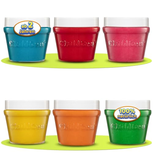 ChildGen Knete Play Dough, ungiftig, 100% natürliche Inhaltsstoffe, vegan Knete, Lebensmittelqualität, Kinderknete, Knete ab 2 Jahre, Knetezubehör, Knetset, Knete -Set, Spielknete - 6 x 125g von ChildGen