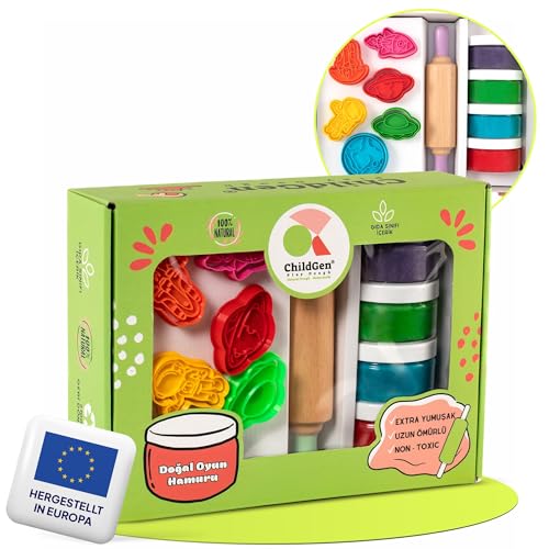 ChildGen Knete Set, Premium Galaxi Spielknete-Set, Knete Zubehör, Spielknete, Teigrolle für Kinder, Ausstehformen, Knetwerkzeug, Lernspielzeug, Kinder ab 2 Jahren ChildGen Knete Set, Premium Galaxi Spielknete-Set, Knete Zubehör, Spielknete, Teigrolle für Kinder, Ausstehformen, Knetwerkzeug, Lernspielzeug, Kinder ab 2 Jahren von ChildGen