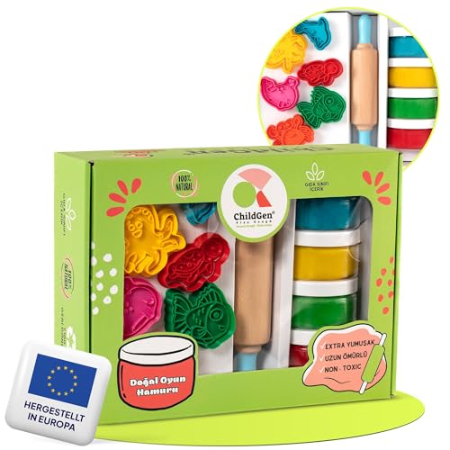 ChildGen Knete Set, Premium Meerestiere Spielknete-Set, Knete Zubehör, Spielknete, Teigrolle für Kinder, Ausstehformen, Knetwerkzeug, Lernspielzeug, Kinder ab 2 Jahren ChildGen Knete Set, Premium Meerestiere Spielknete-Set, Knete Zubehör, Spielknete, Teigrolle für Kinder, Ausstehformen, Knetwerkzeug, Lernspielzeug, Kinder ab 2 Jahren von ChildGen