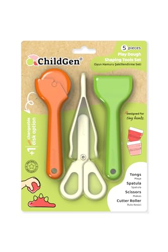Knete Premium Modellierset (ROLLER, Schere, SPATULA, CIMBIZ) von ChildGen