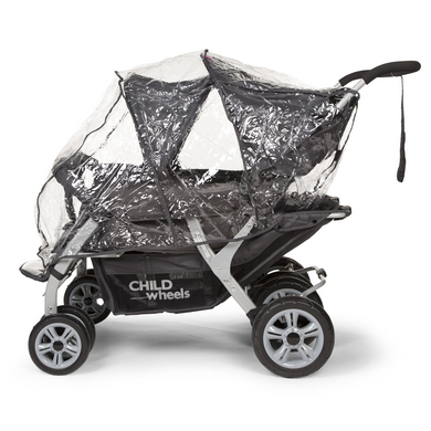 CHILDHOME Regenschutz für Vierlingswagen Quadruple Transparent CHILDHOME Regenschutz für Vierlingswagen Quadruple Transparent von Childhome