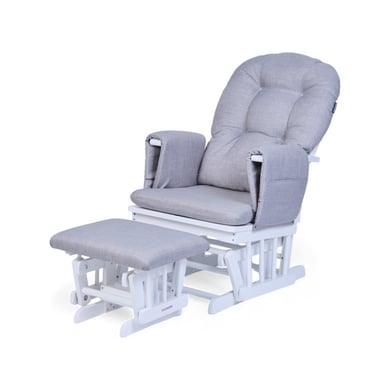 CHILDHOME Stillsessel Rund mit Fußstütze Canvas Grau von Childhome