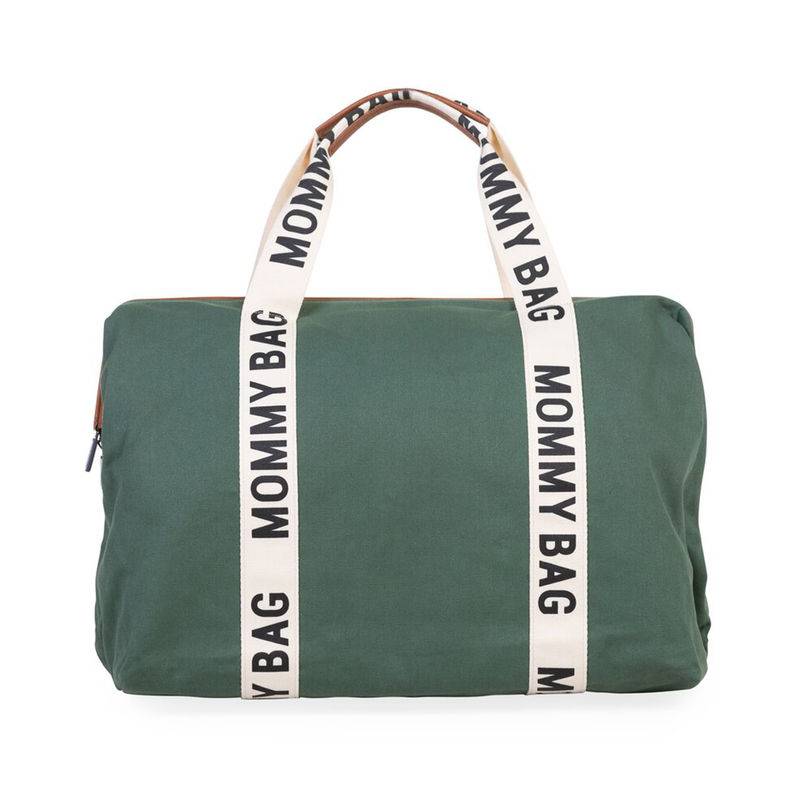 Canvas-Wickeltasche MOMMY BAG SIG (55x35x40) in green von Childhome