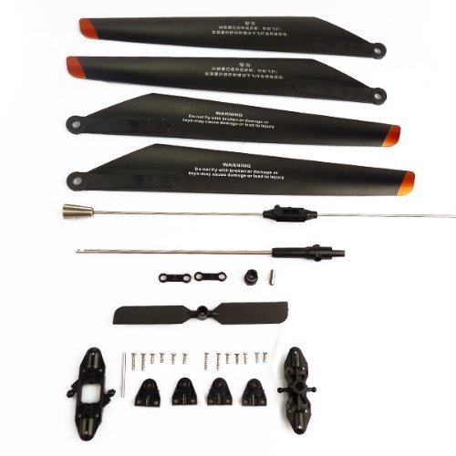 Updated Main Blade set A B 9053-04+Quick Wear Parts(balance bar/connect buckle/main blade grip set/bottom fan clip/inner shaft/tail blade for The Double House 9053 Gyro Helicopter von Children Web store